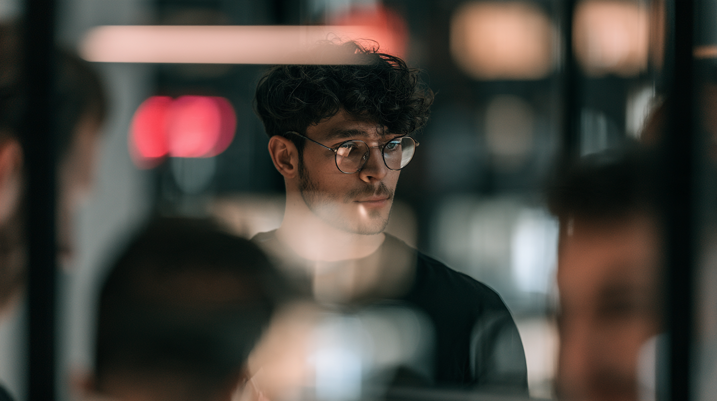 Student in deep thought